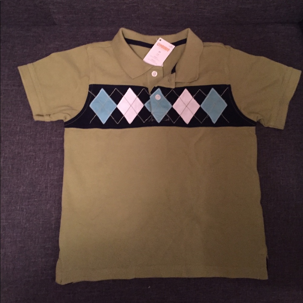 NWT Gymboree boy green polo shirt 5T